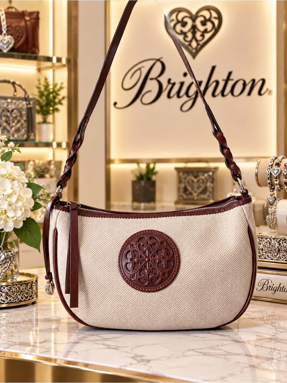Brighton Edee Canvas Shoulderbag from the Ferrara collection